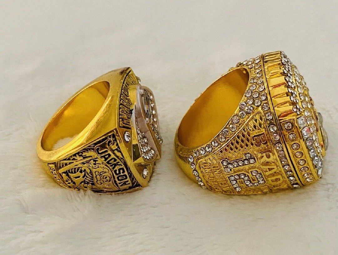 2 PCS Tampa Bay Buccaneers Super Bowl Ring Set, US SHIP 2002/20 - EB Sports Championship Rings