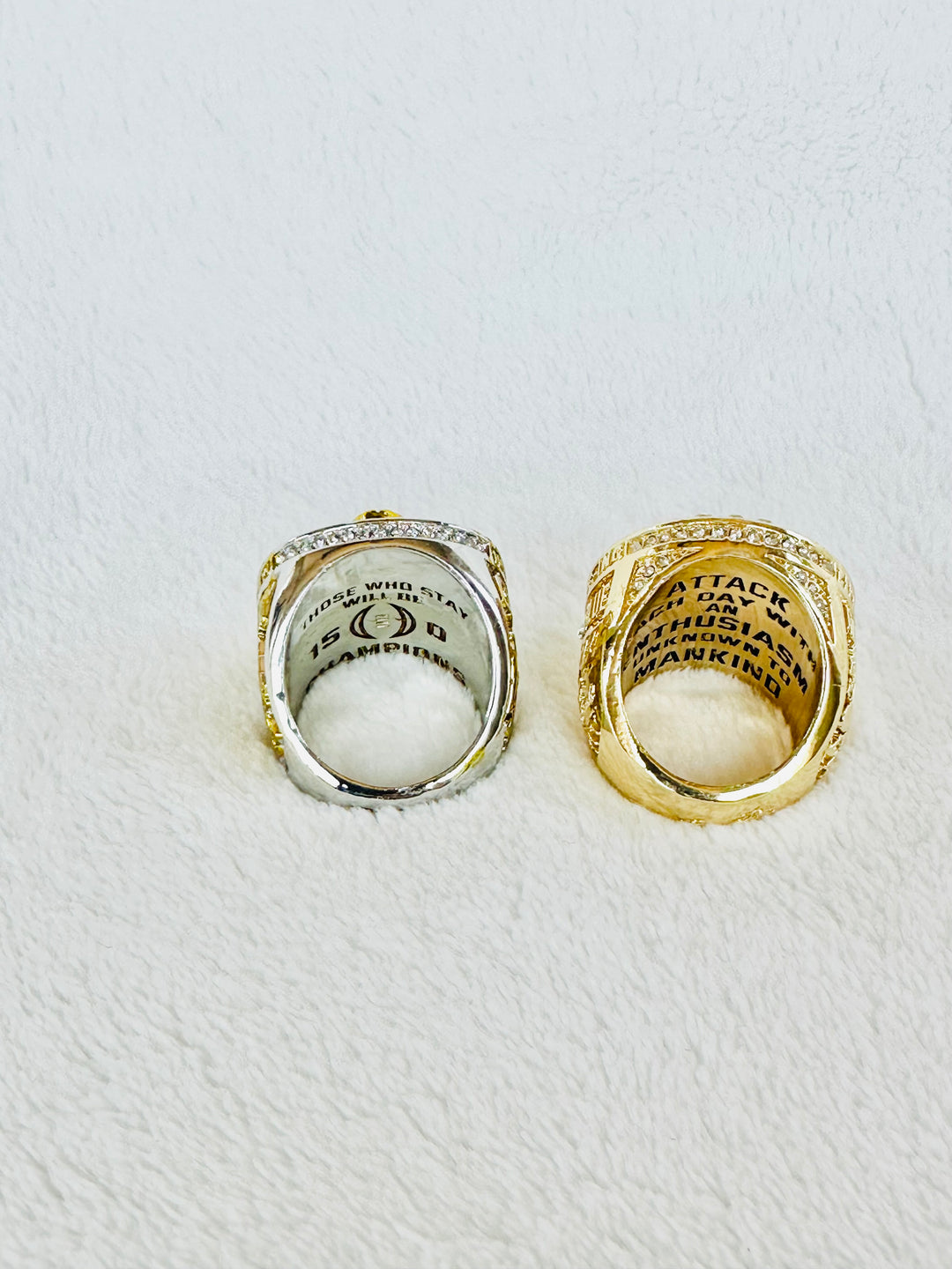 2 PCS 2024 Michigan Wolverines National Championship Ring Set W Box, US SHIP - EB Sports Championship Rings