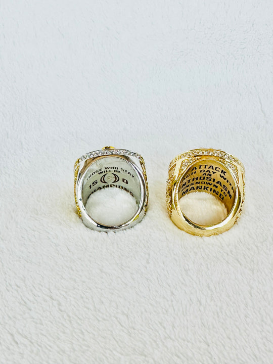 2 PCS 2024 Michigan Wolverines National Championship Ring Set W Box, US SHIP - EB Sports Championship Rings