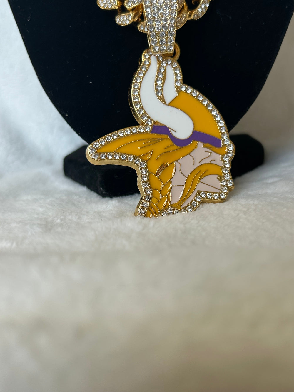 Minnesota Vikings Men’s Large Gold Iced Cuban Chain 24”, US SHIP - EB Sports Championship Rings