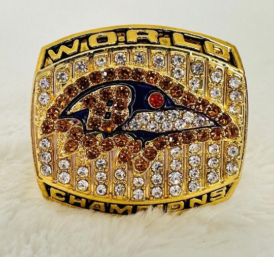 Baltimore Ravens Super Bowl Ring W Box, US Ship NFL 2000