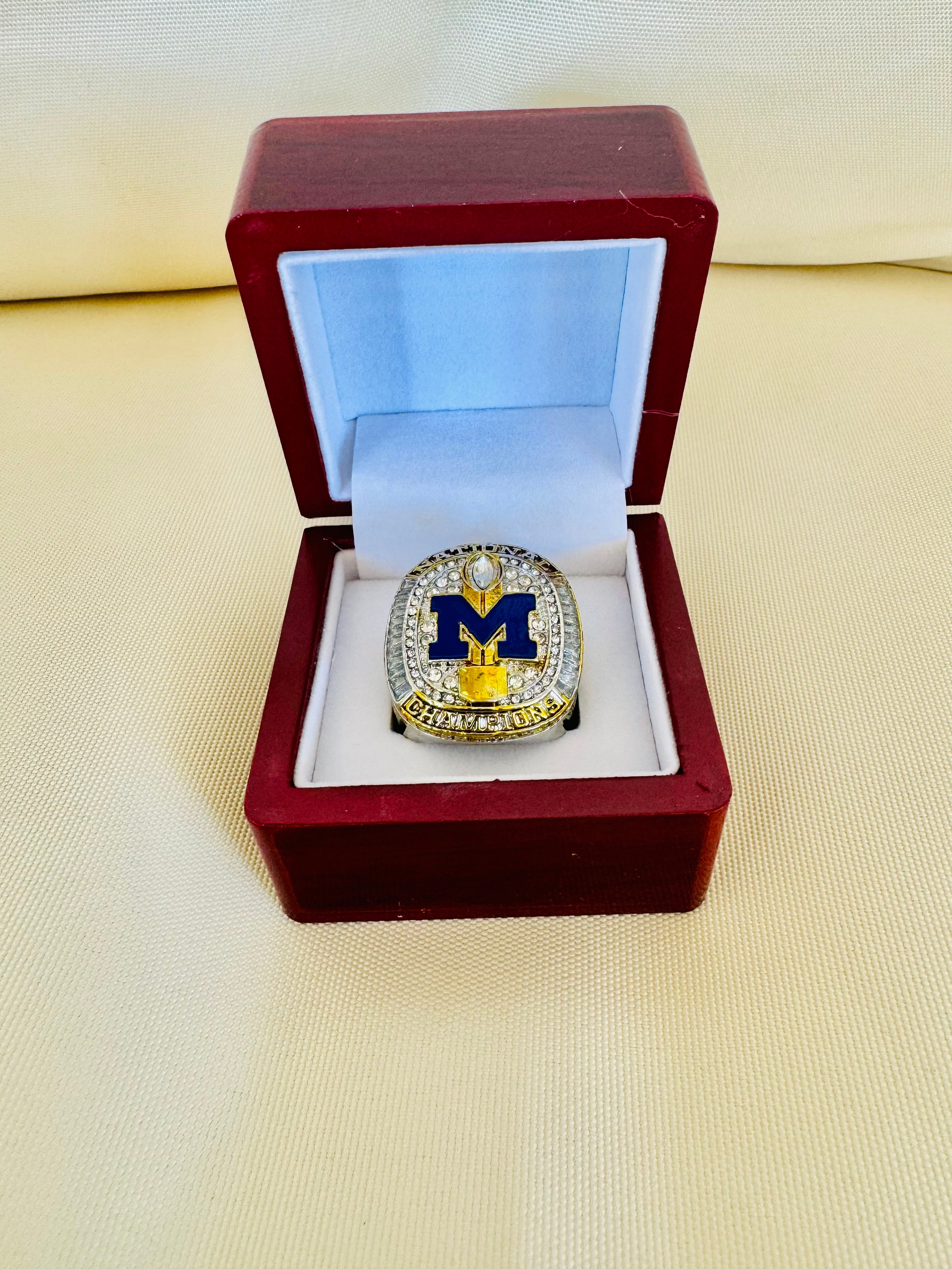 2024 Michigan Wolverines National Championship Ring With Box 24k, US SHIP - EB Sports Championship Rings