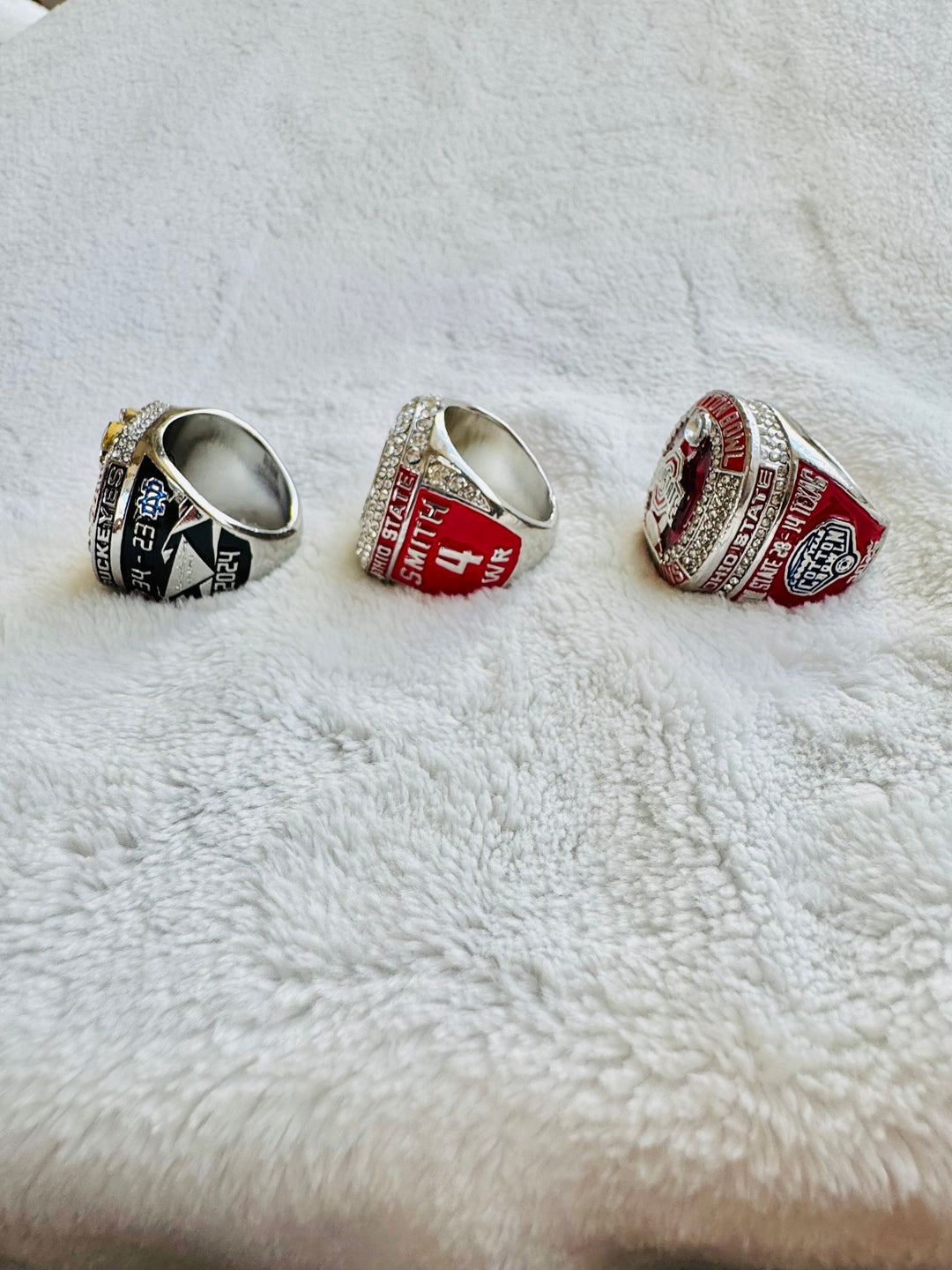 Ohio State National Championship Ring Set, US SHIP, 2024 rose, cotton and champ ring - EB Sports Championship Rings