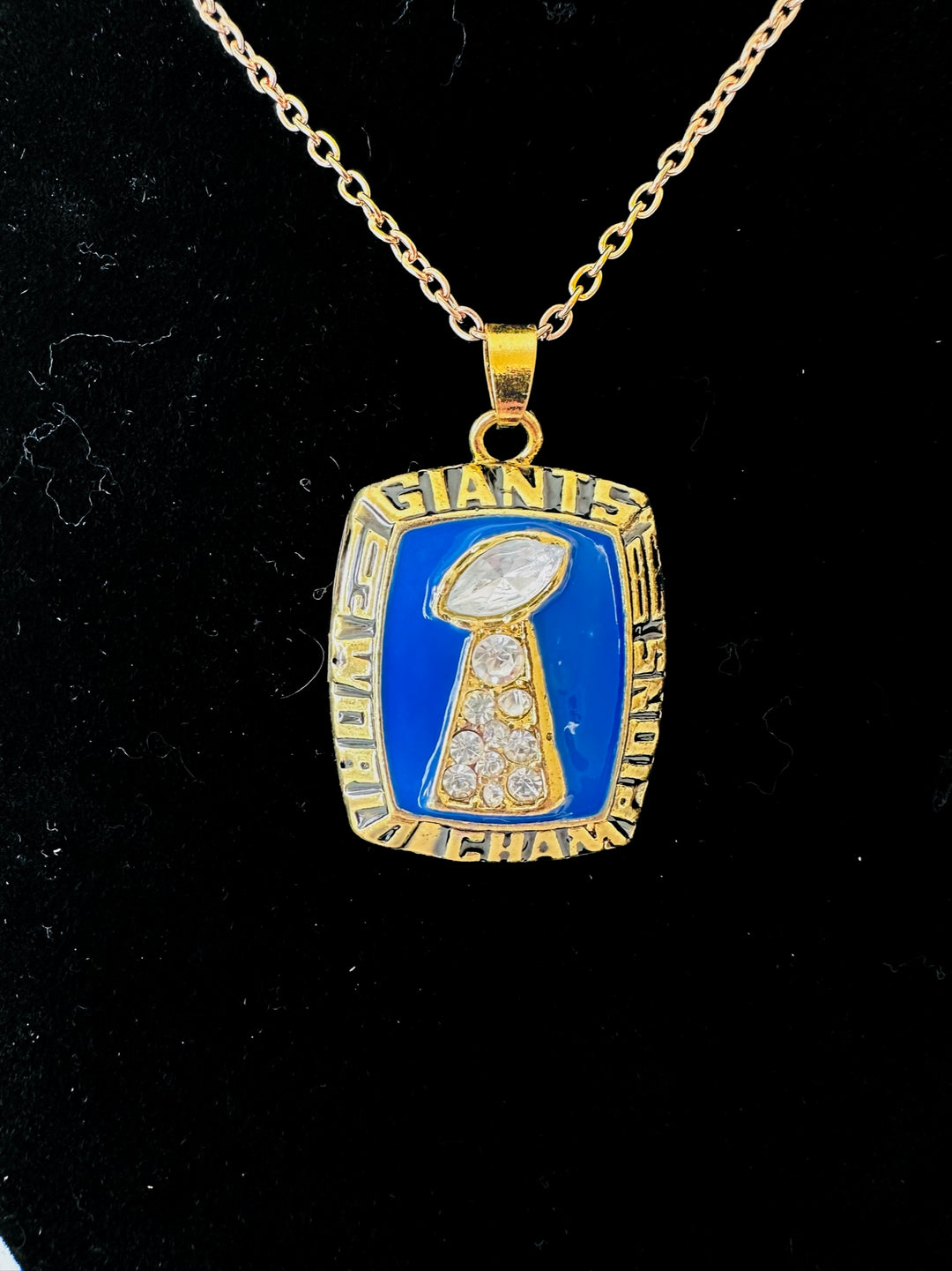1986 New York Giants Super Bowl Pendant - EB Sports Championship Rings