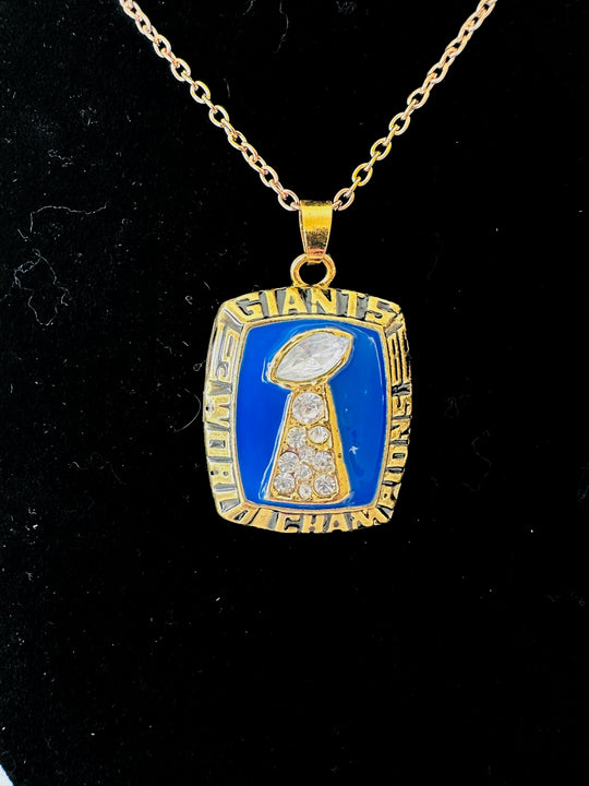 1986 New York Giants Super Bowl Pendant - EB Sports Championship Rings