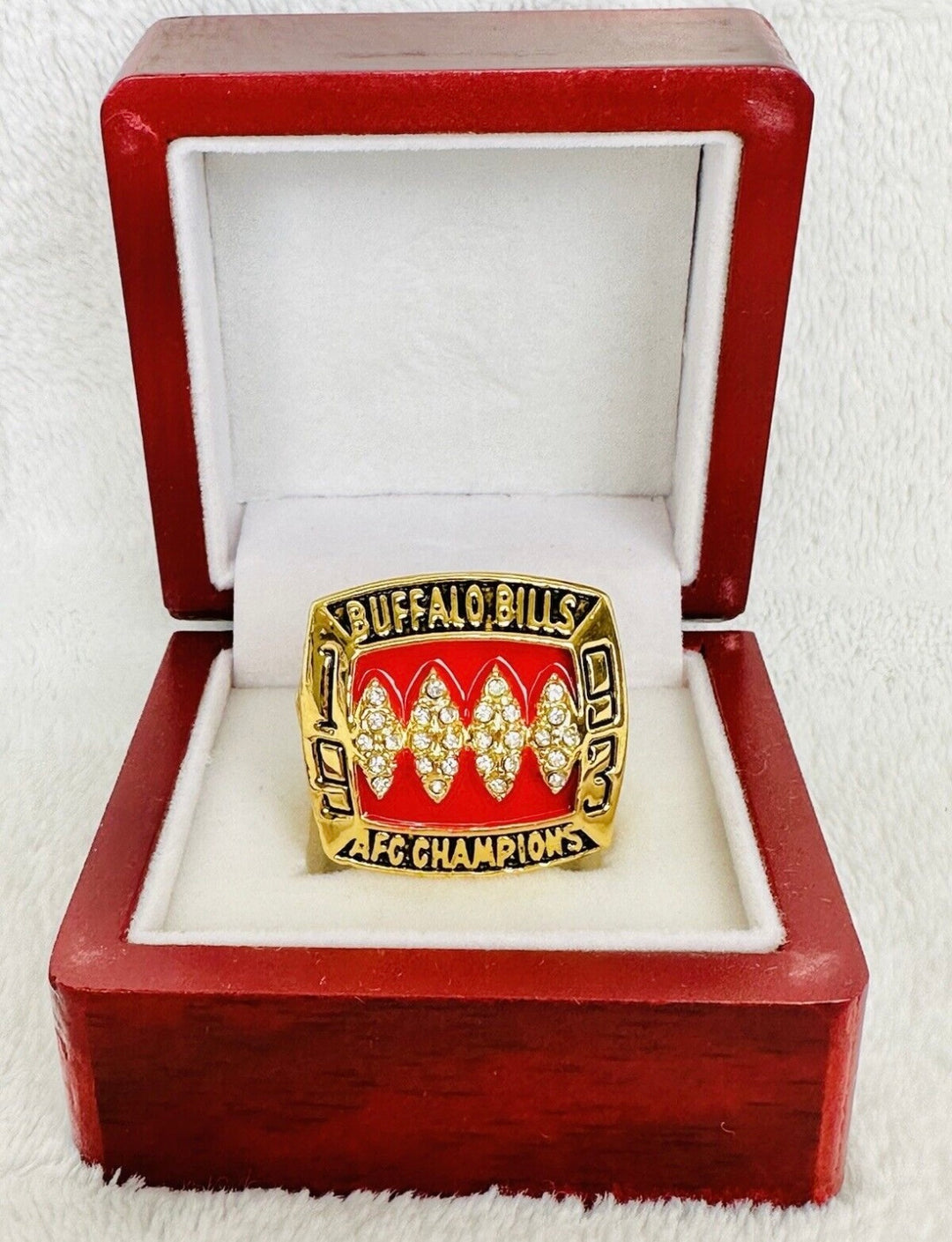 1993 Buffalo Bills AFC Championship Ring with box, US Ship - EB Sports Championship Rings