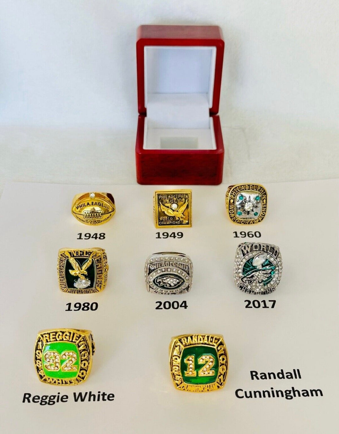 Philadelphia Eagles Championship Ring with box, PICK YOUR RING