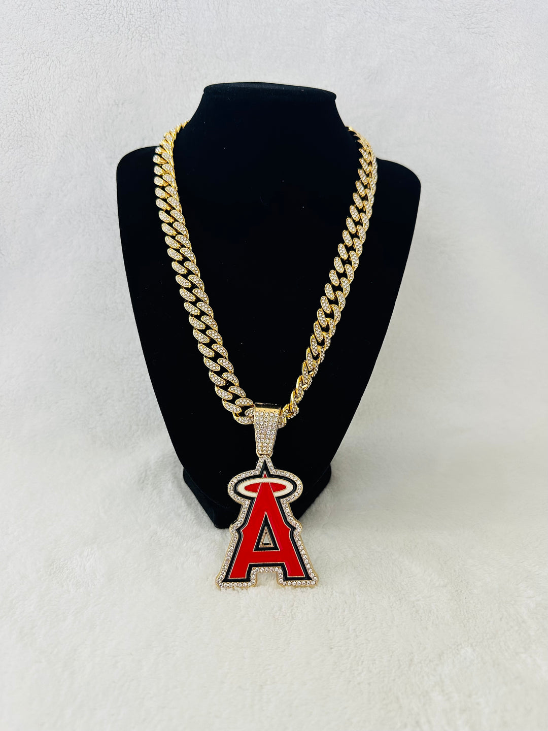 Anaheim Angels Gold Iced Cuban Chain 24”, US SHIP - EB Sports Championship Rings