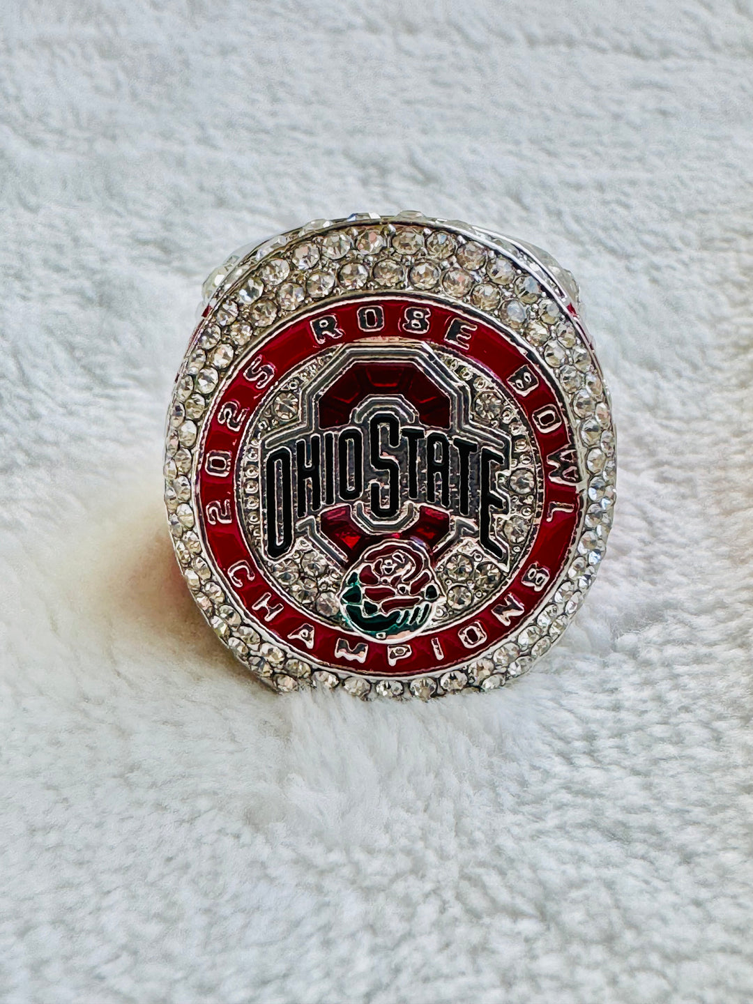 2024 Ohio State Rose Bowl Championship Ring with wooden box, US SHIP - EB Sports Championship Rings