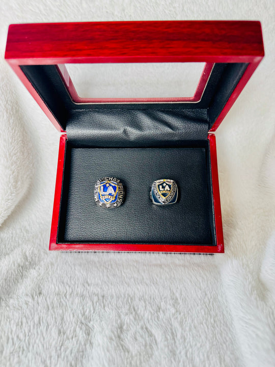 2011 & 2014 MLS Cup LA Galaxy Championship Replica Ring Stadium Giveaway With Box - EB Sports Championship Rings