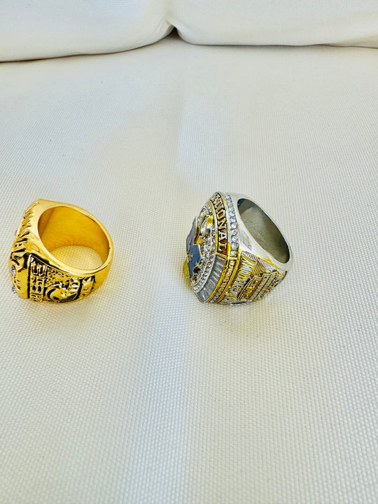 2 PCS Michigan Wolverines National Championship Ring Set W Box, US SHIP 1997/2024 - EB Sports Championship Rings