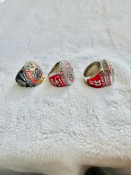 Ohio State National Championship Ring Set, US SHIP, 2024 rose, cotton and champ ring - EB Sports Championship Rings