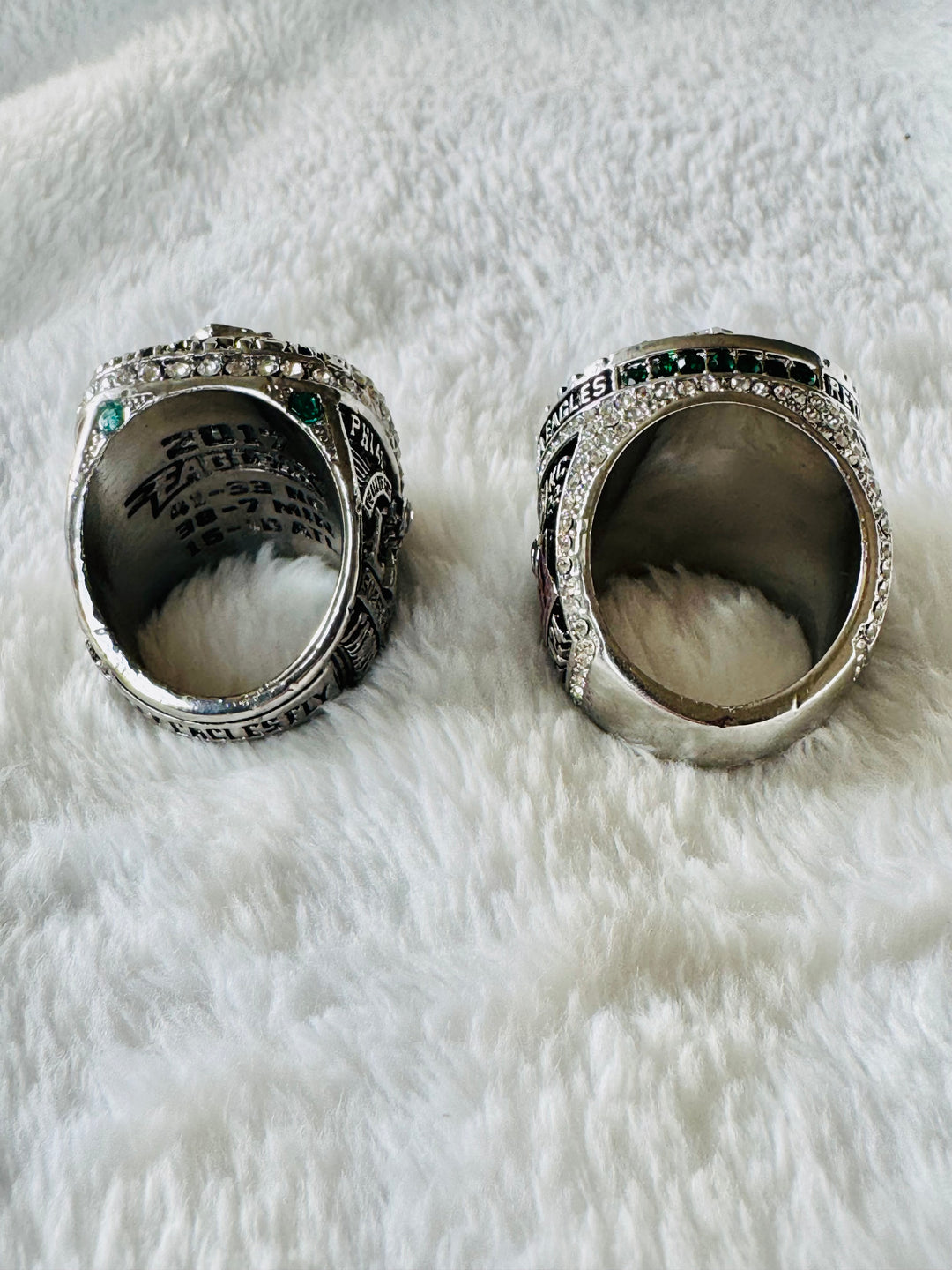 Limited Edition Philadelphia Eagles Super Bowl 2017/2024 Replica Ring Set - EB Sports Championship Rings