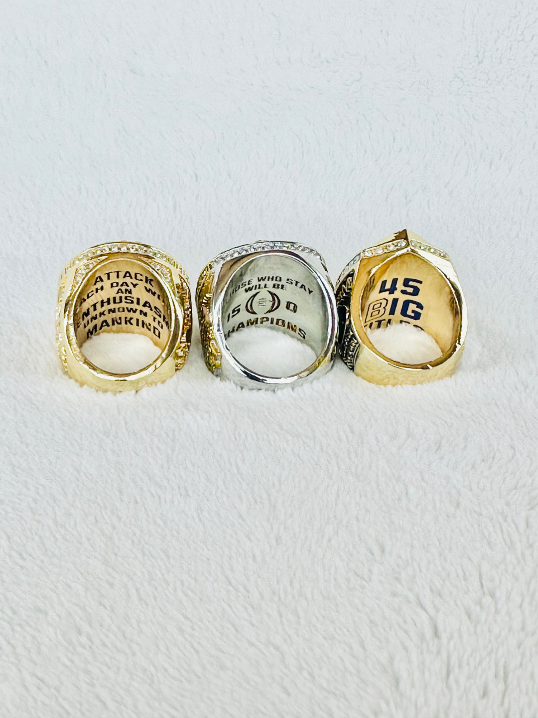 3 PCS 2024 Michigan Wolverines Champions Ring Set, US SHIP rose bowl, Big 10, National Championship - EB Sports Championship Rings