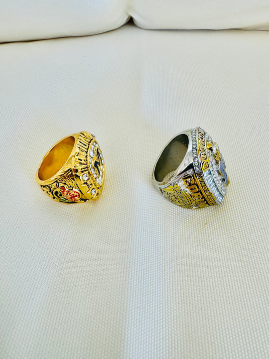 2 PCS Michigan Wolverines National Championship Ring Set W Box, US SHIP 1997/2024 - EB Sports Championship Rings