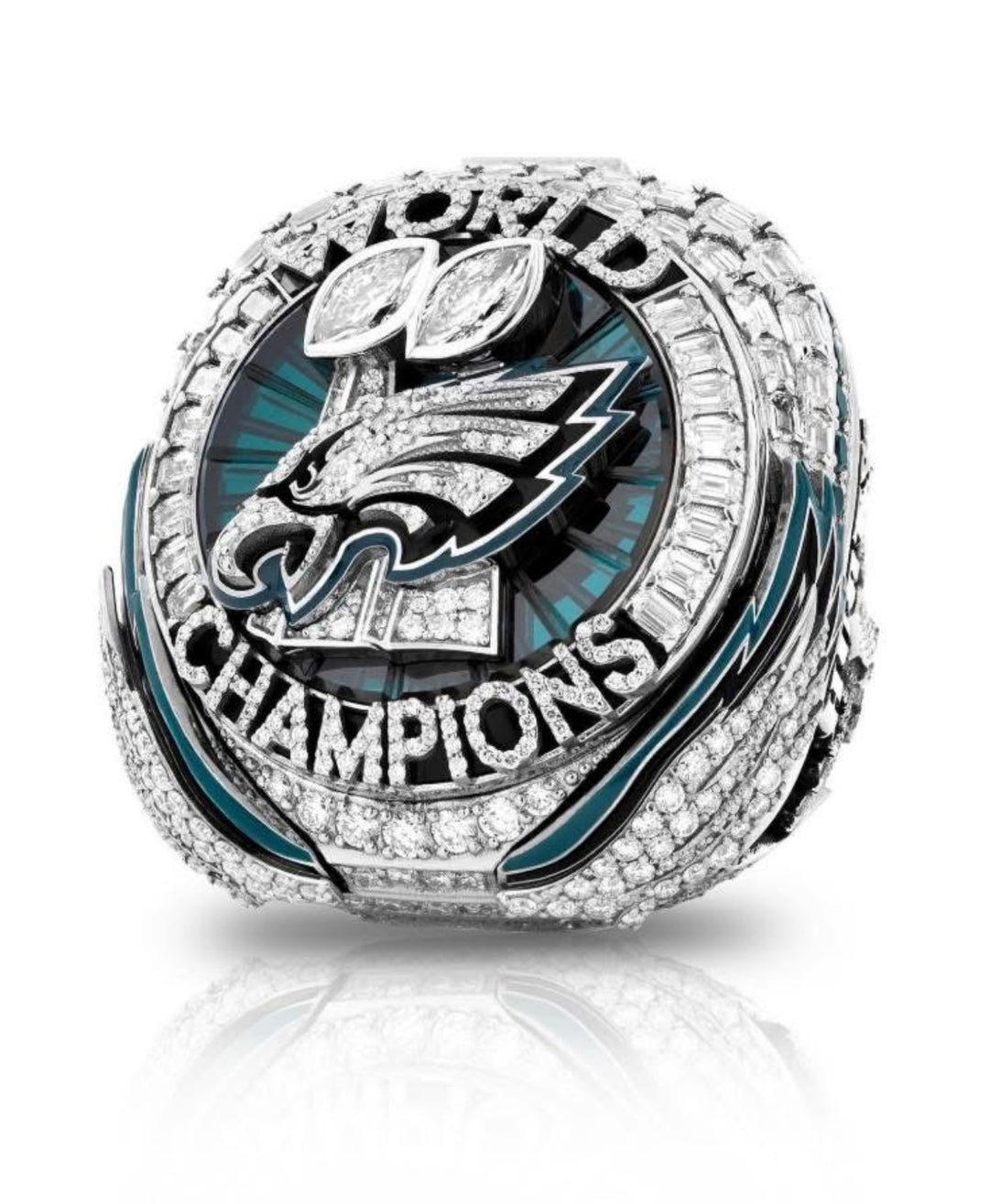 Limited Edition Philadelphia Eagles Super Bowl LIX Replica Ring, wings pop - EB Sports Championship Rings