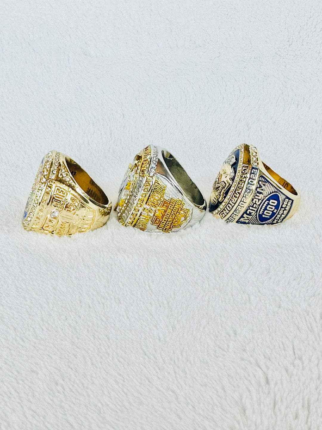 3 PCS 2024 Michigan Wolverines Champions Ring Set, US SHIP rose bowl, Big 10, National Championship - EB Sports Championship Rings