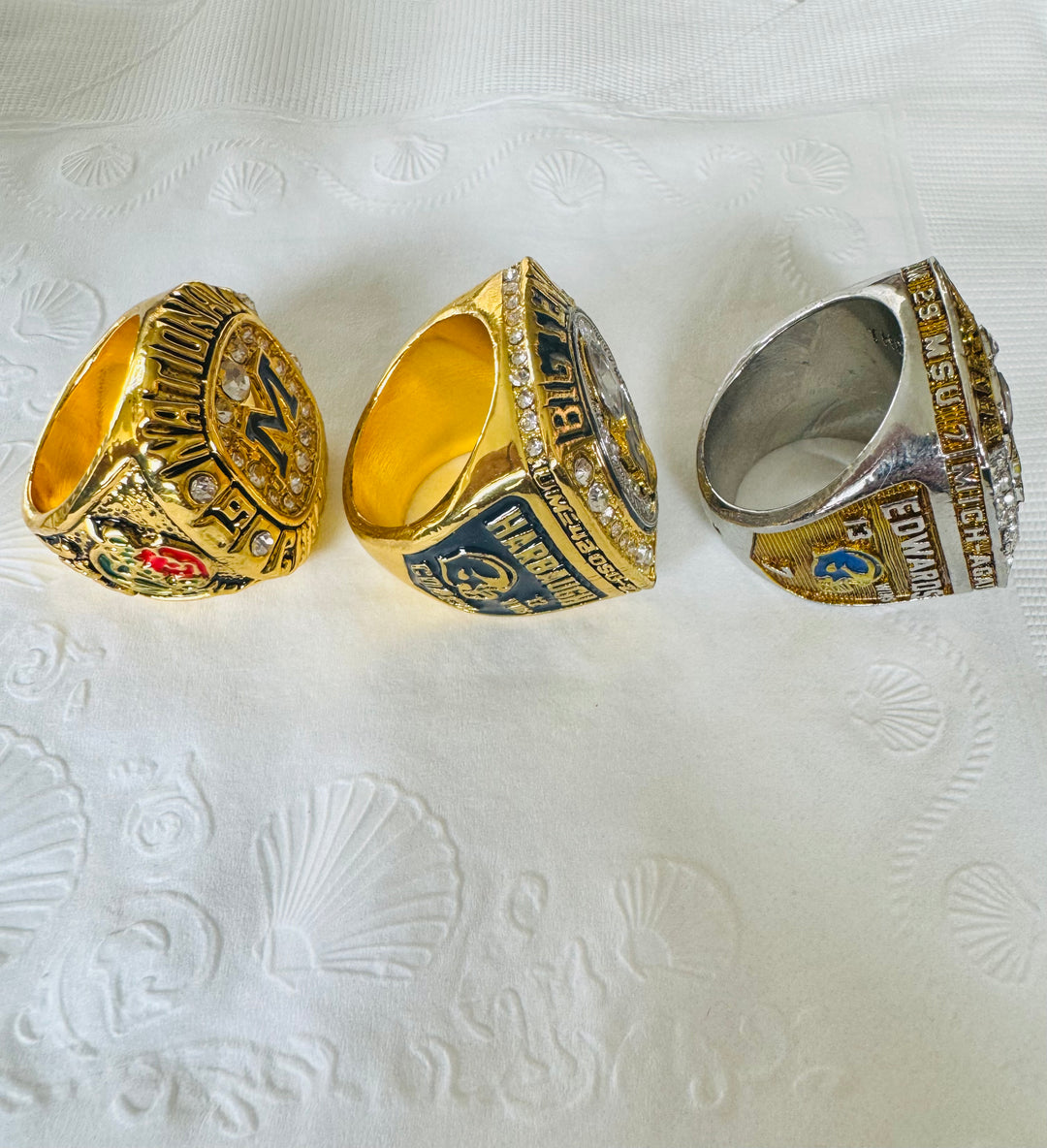 3 PCS Michigan Wolverines Replica Championship Ring W Box, US SHIP 1997/2021/2022 - EB Sports Championship Rings