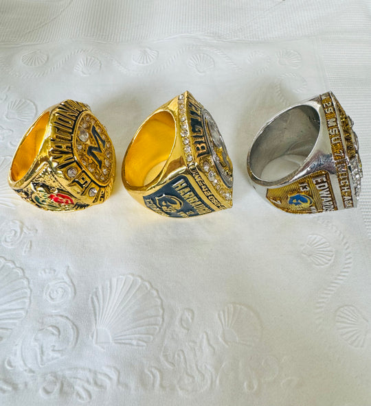 3 PCS Michigan Wolverines Replica Championship Ring W Box, US SHIP 1997/2021/2022 - EB Sports Championship Rings