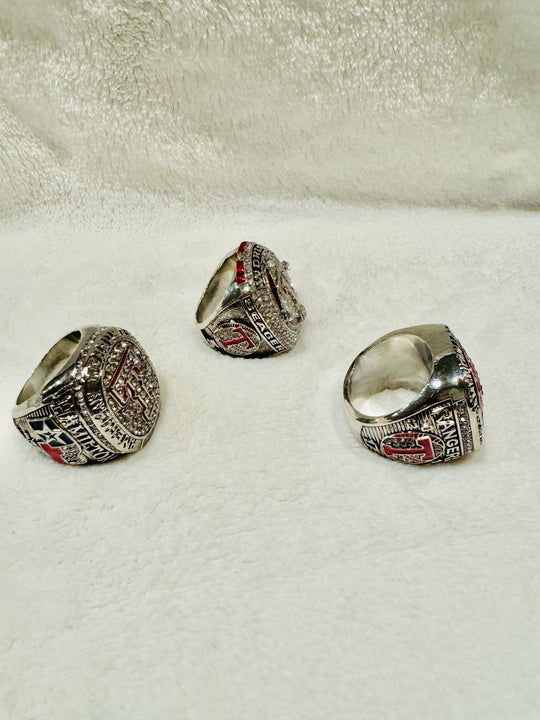 TEXAS RANGERS Championship RING Set W Box 2010/2011/2023 - EB Sports Championship Rings