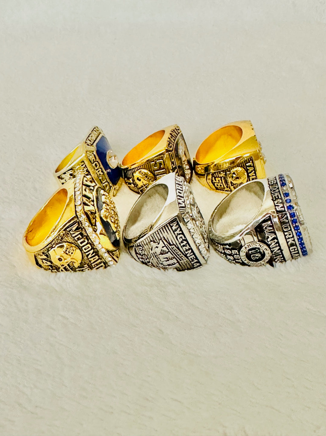 6 PCS New York Giants Championship Ring Complete SET, US SHIP - EB Sports Champion's Cache