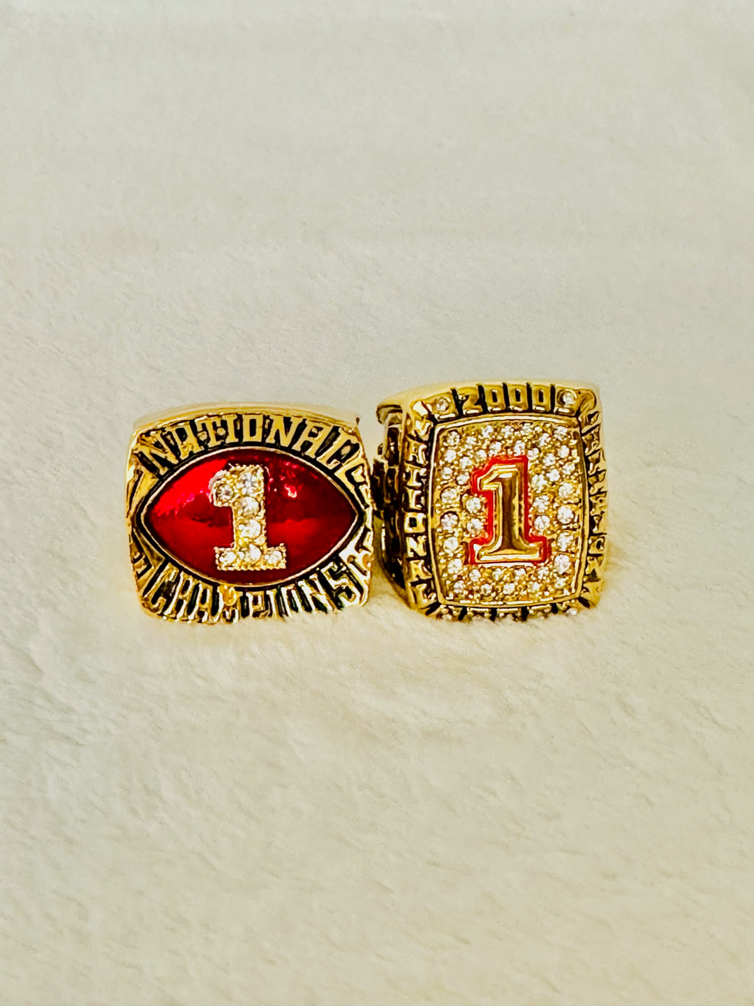 2 PCS Oklahoma Sooners Championship Ring Set - EB Sports Champion's Cache