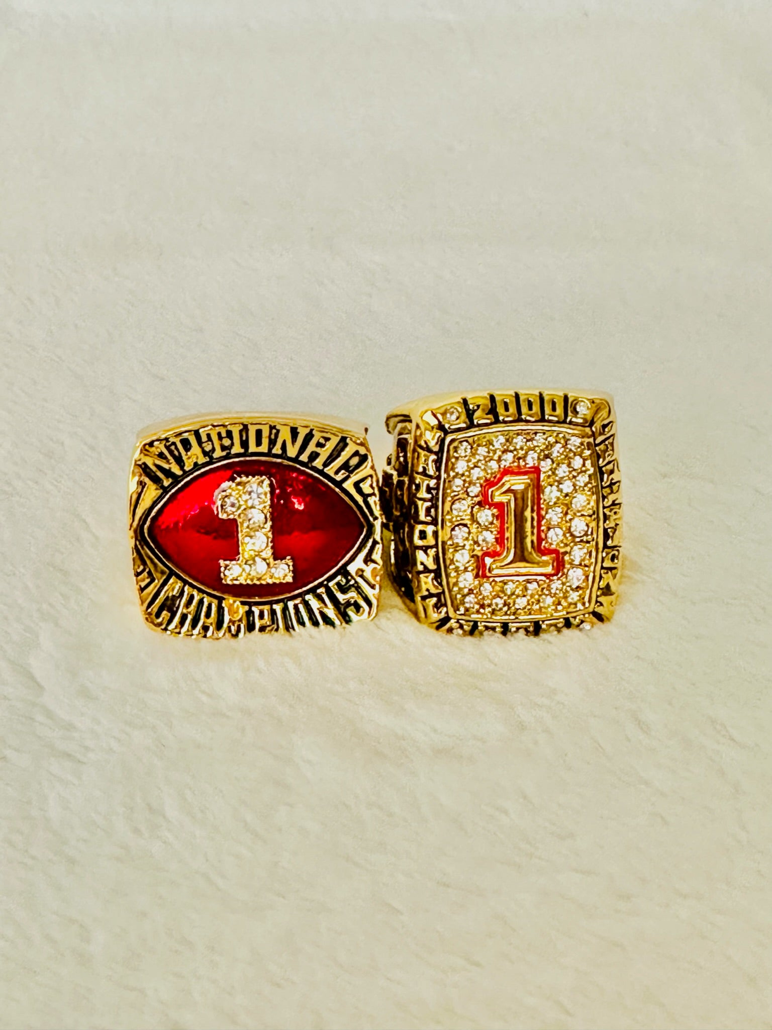 2 PCS Oklahoma Sooners Championship Ring Set - EB Sports Champion's Cache