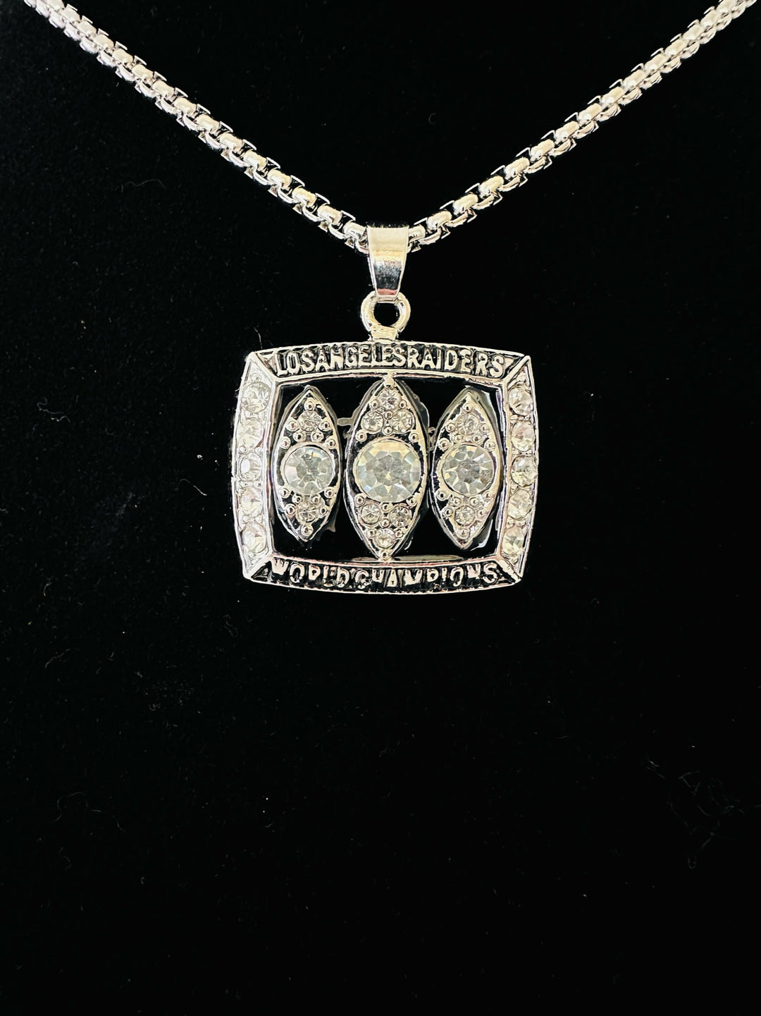 1983 Oakland Raiders Championship Super Bowl Pendant Necklace, US SHIP - EB Sports Champion's Cache