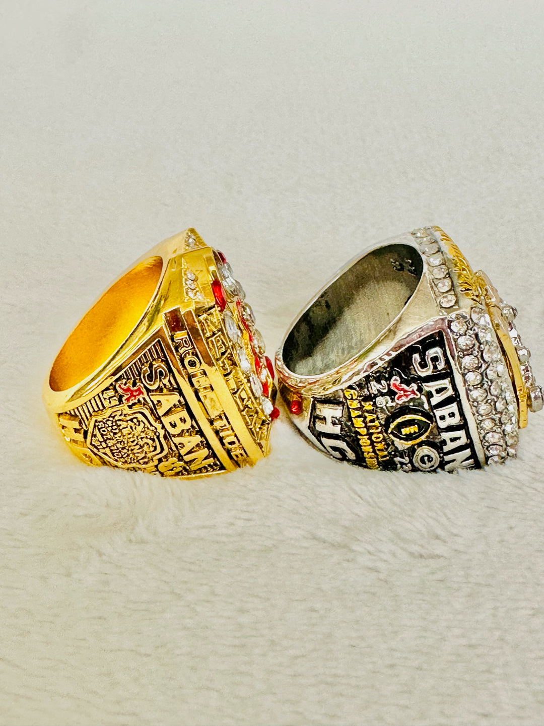 2 PCS Alabama Crimson Tide Championship Ring Set - EB Sports Champion's Cache