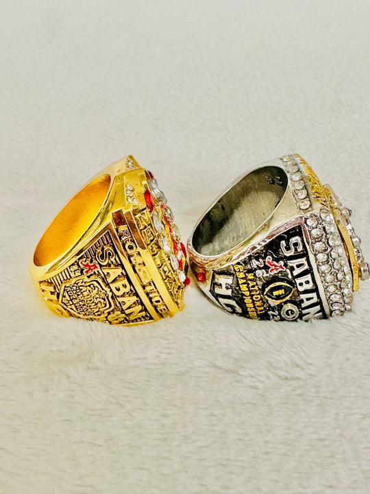 2 PCS Alabama Crimson Tide Championship Ring Set - EB Sports Champion's Cache