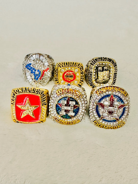6 PCS Houston Ultimate Sports Collection: Rockets, Texans, Astros with Box - EB Sports Champion's Cache