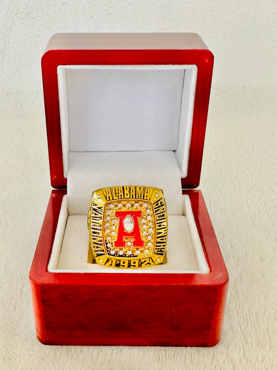 1992 Alabama Crimson Tide Championship Ring With Box - EB Sports Champion's Cache