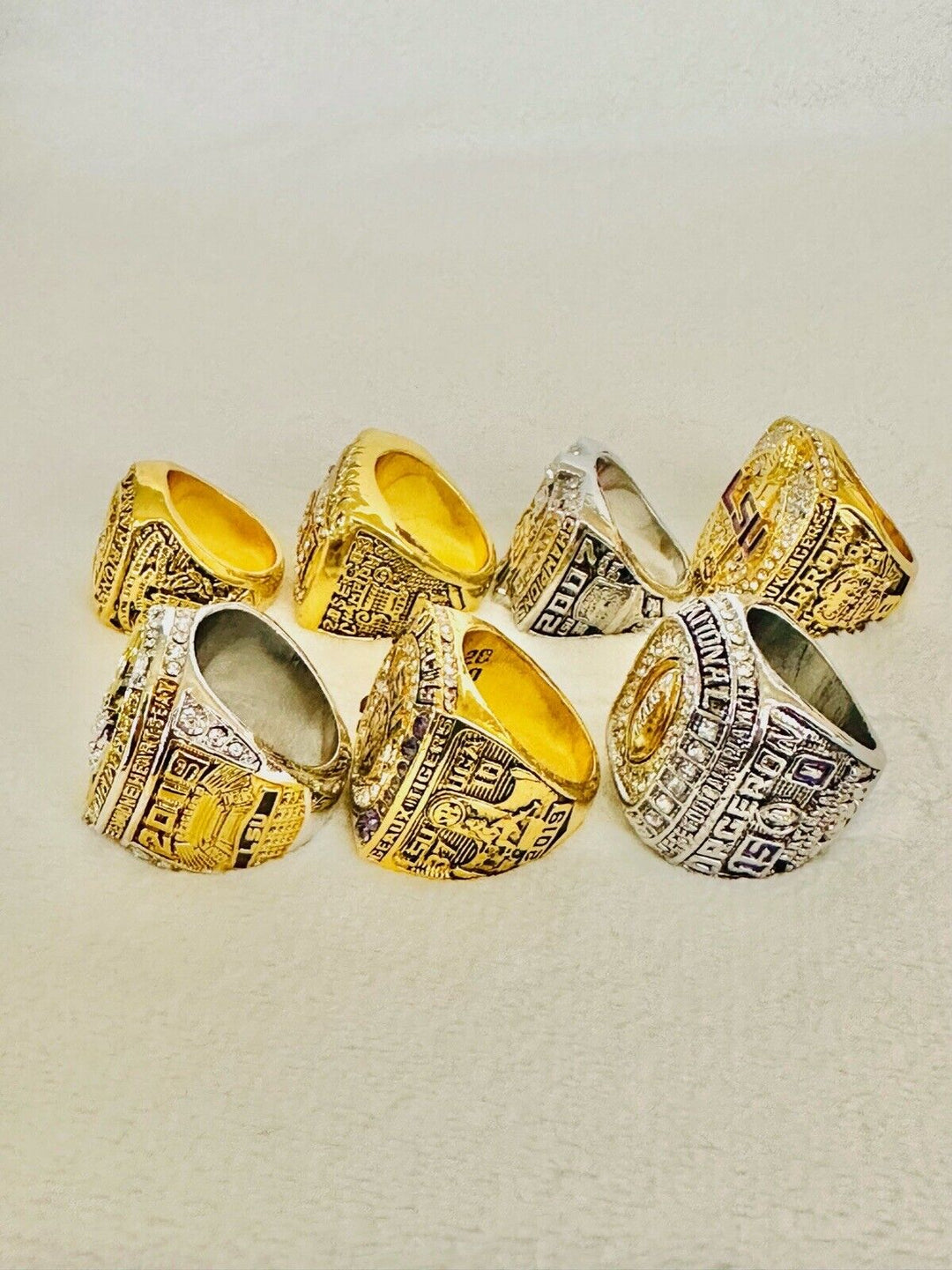 7 PCS LSU Tigers National Championship Ring W Box, US SHIP 1958-2020 - EB Sports Champion's Cache
