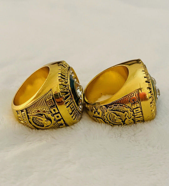 2 PCS Miami Dolphins Championship Ring SET, US SHIP 1972/73 - EB Sports Champion's Cache