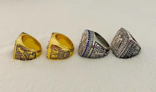 4 PCS New York Giants Super Bowl Ring Complete SET, US SHIP - EB Sports Champion's Cache