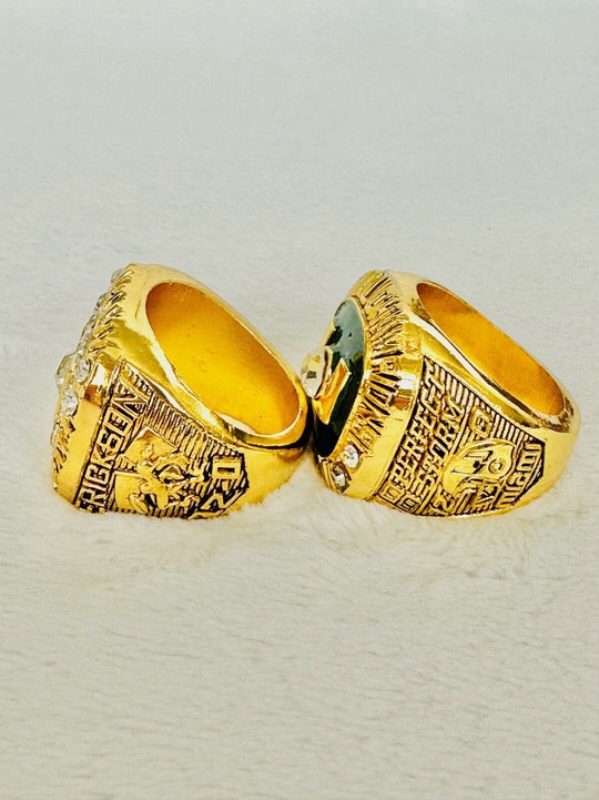 2 PCS Miami Hurricanes NCAA 18k GP Championship Ring, US SHIP 1991/2001 - EB Sports Champion's Cache