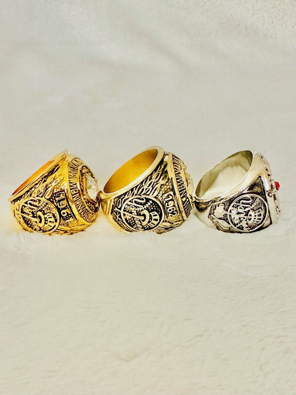 3 PCS NEW YORK Yankees World Series Champions Ring Set, US SHIP 1961/62/63 - EB Sports Champion's Cache