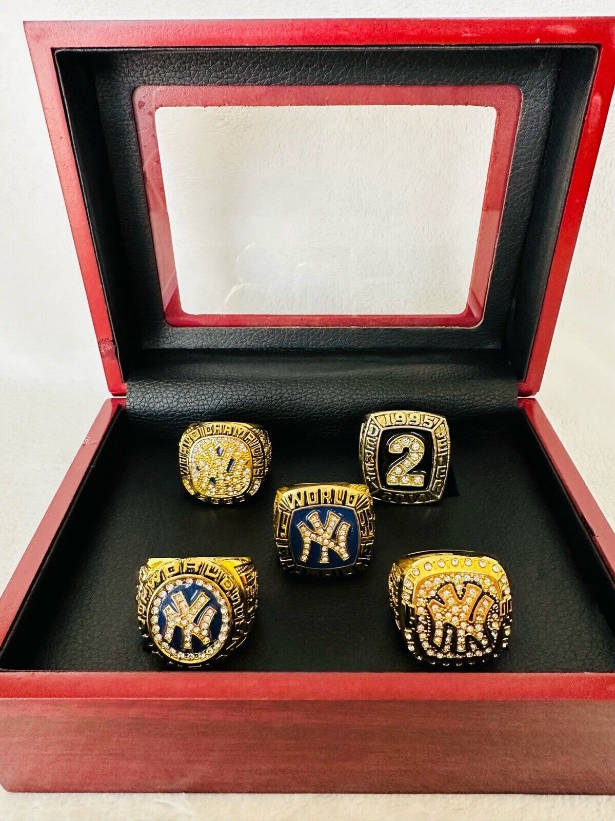 5 PCS NEW YORK Yankees Derek Jeter Champions Ring Set W Box, US SHIP - EB Sports Champion's Cache