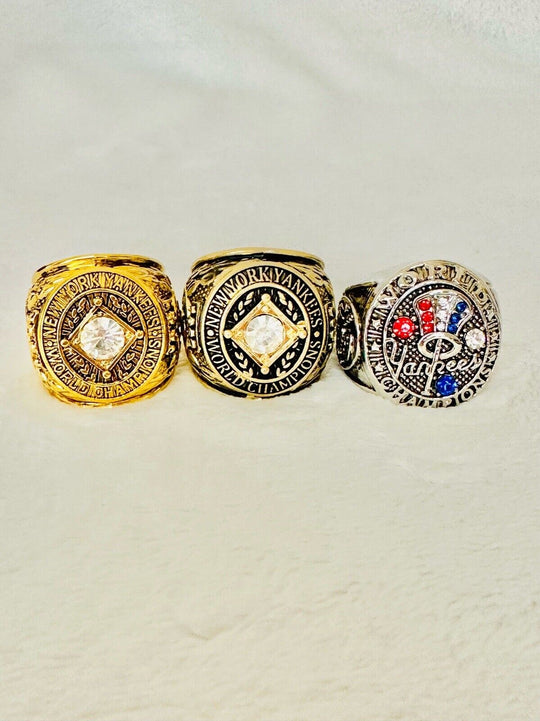 3 PCS NEW YORK Yankees World Series Champions Ring Set, US SHIP 1961/62/63 - EB Sports Champion's Cache