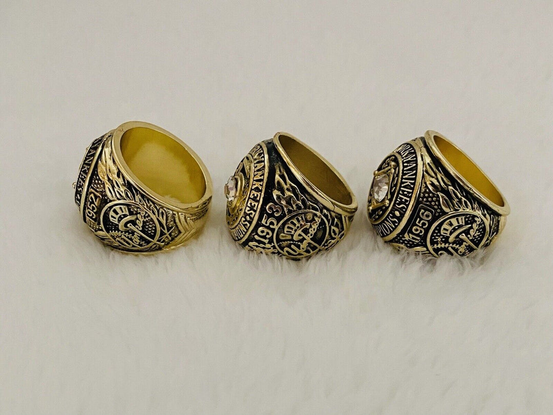 3 PCS NEW YORK Yankees World Series Champions Ring Set, US SHIP 1952/53/56 - EB Sports Champion's Cache