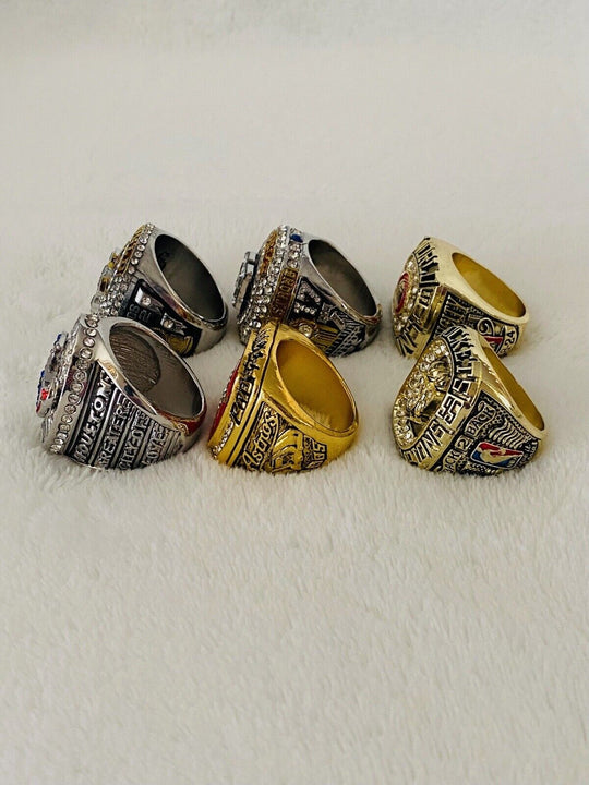 6 Pcs Houston Ultimate Championship Ring Set,  SHIP, NFL MLB NBA - EB Sports Champion's Cache