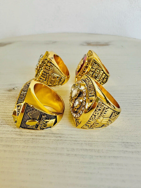 4 Pcs Joe Montana MVP Ultimate Collection 49ers Ring Set, US SHIP - EB Sports Champion's Cache