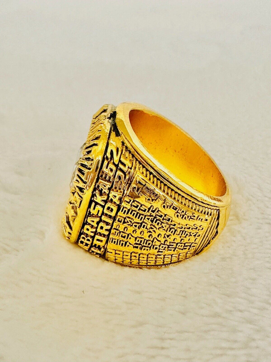 1995 Nebraska Cornhuskers 18k GP Brass Championship Ring, US SHIP - EB Sports Champion's Cache