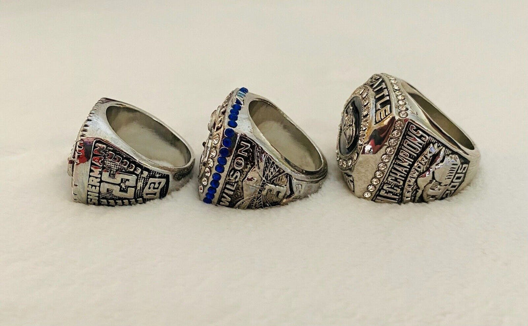 3 PCS Seattle Seahawks Silver Plated Championship Ring SET, USA  SHIP - EB Sports Champion's Cache