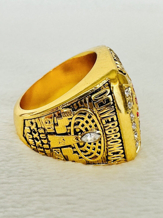 1997 Denver Broncos Championship Ring W Box, Elway, US SHIP - EB Sports Champion's Cache