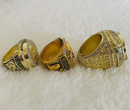 3 Pcs Los Angeles Lakers 3 Peat Ring Set,  SHIP Kobe And Lebron - EB Sports Champion's Cache