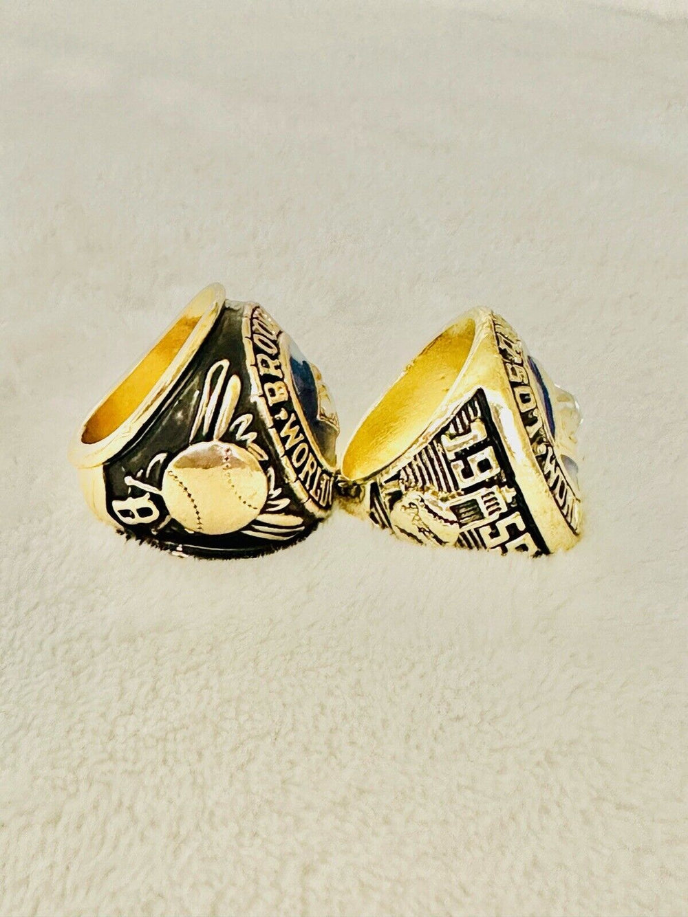 2 PCS LA Dodgers Championship Ring Set,  SHIP. 1955 And 1959 - EB Sports Champion's Cache