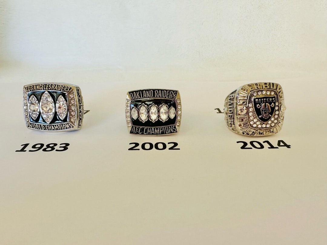 Oakland Raiders Replica Championship Ring W Box, US SHIP, PICK YOUR RING!!! - EB Sports Champion's Cache