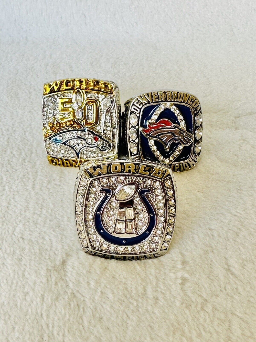 Peyton Manning Ultimate Championship Ring Set W Box, US SHIP - EB Sports Champion's Cache