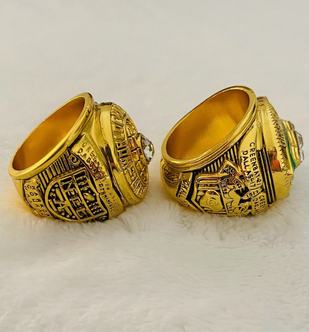 2PCS Green Bay Packers Super Bowl Ring SET, US SHIP. 1966/67 - EB Sports Champion's Cache